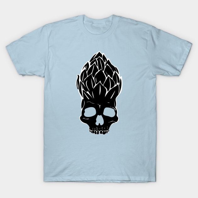 HopHead Skull T-Shirt by WriteThisOff